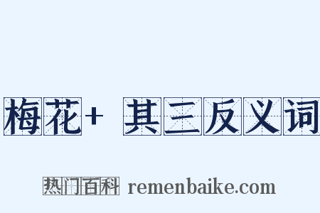 梅花+其三反义词是什么意思的图片